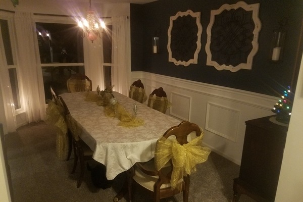 A dining room table