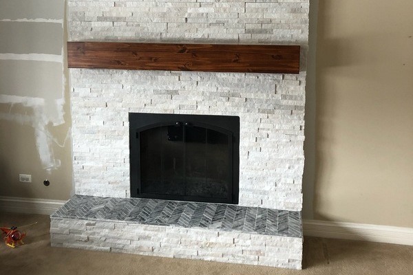 A fireplace