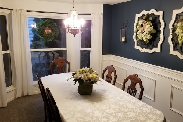 A dining room table